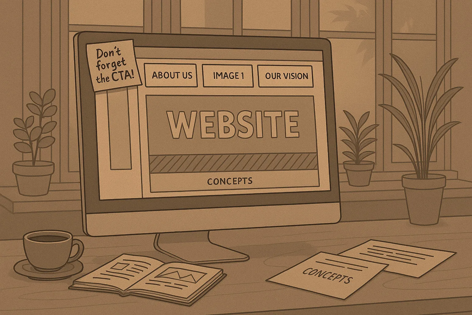 Website mockup illustration